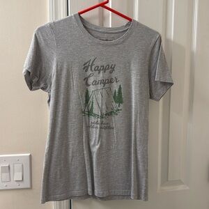 Eddie Bauer “Happy Camper” graphic tee. Size M.  Grey.
